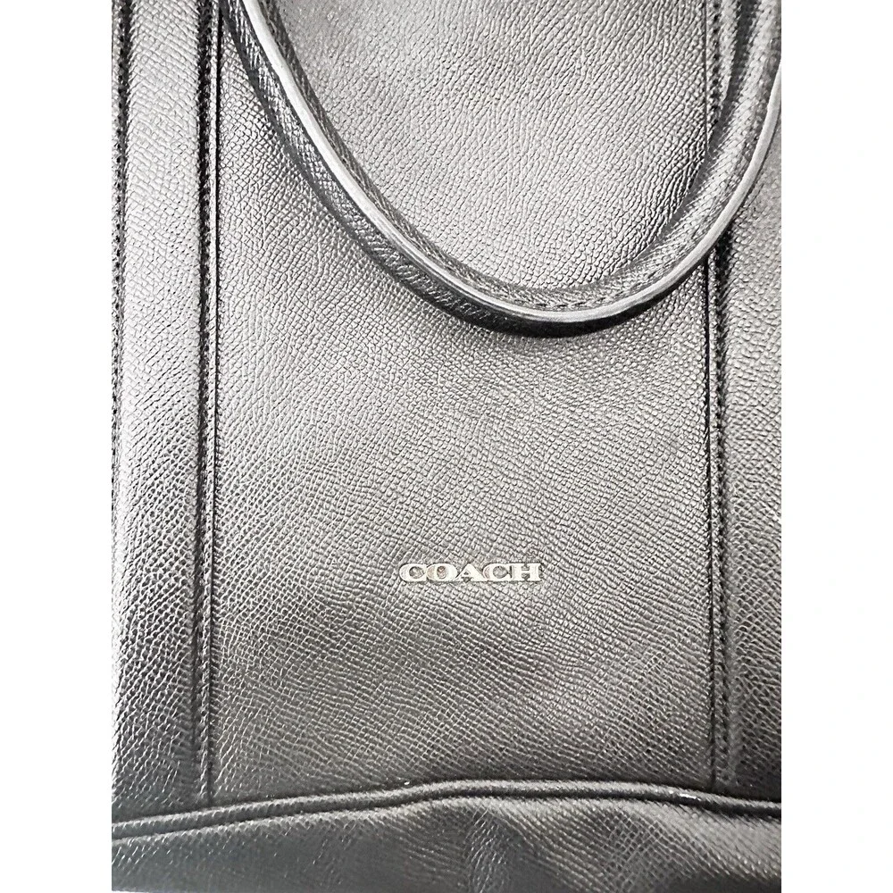 COACH Black Leather METROPOLITAN 71695 Briefbag Messenger Business Bag